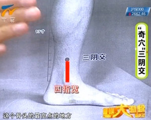 三阴交穴的位置图 三阴交穴的位置图